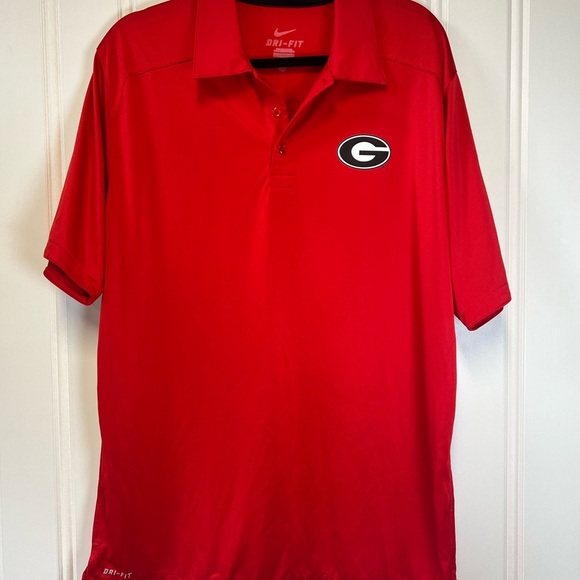 Nike Red Dri-FIT Men's Polo Shirt Georgia Bulldogs Size L - Picture 1 of 5